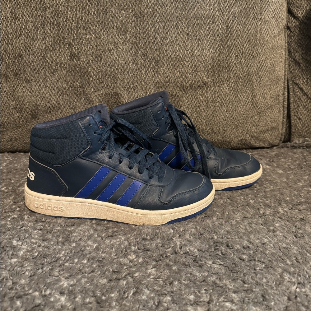Adidas Hoops 2.0 Mid Basketball Shoe Men's Navy Blue
